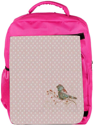 

Snoogg Eco Friendly Canvas Bird Grunge Backpack Rucksack School Travel Unisex Casual Canvas Bag Bookbag Satchel 5 L Backpack(Pink)