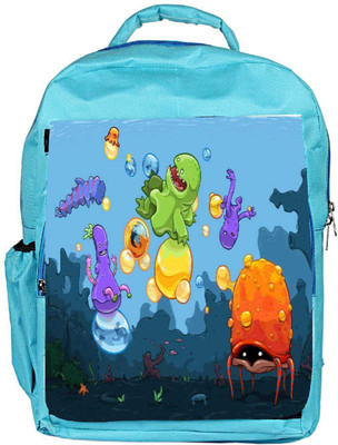 

Snoogg Eco Friendly Canvas Monster Kids Playing 2658 Backpack Rucksack School Travel Unisex Casual Canvas Bag Bookbag Satchel 5 L Backpack(Blue)
