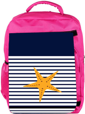 

Snoogg Eco Friendly Canvas Starfish Nautica Backpack Rucksack School Travel Unisex Casual Canvas Bag Bookbag Satchel 5 L Backpack(Pink)