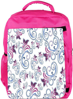 

Snoogg Eco Friendly Canvas Abstract White Pattern Designer Backpack Rucksack School Travel Unisex Casual Canvas Bag Bookbag Satchel 5 L Backpack(Pink)