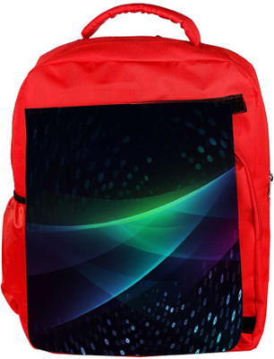 

Snoogg Eco Friendly Canvas Small Blue Spots Designer Backpack Rucksack School Travel Unisex Casual Canvas Bag Bookbag Satchel 5 L Backpack(Red)
