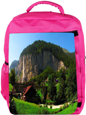 

Snoogg Eco Friendly Canvas Trees On Rock Head Designer Backpack Rucksack School Travel Unisex Casual Canvas Bag Bookbag Satchel 5 L Backpack(Pink)
