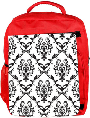 

Snoogg Eco Friendly Canvas Black Pattern Designer Backpack Rucksack School Travel Unisex Casual Canvas Bag Bookbag Satchel 5 L Backpack(Red)