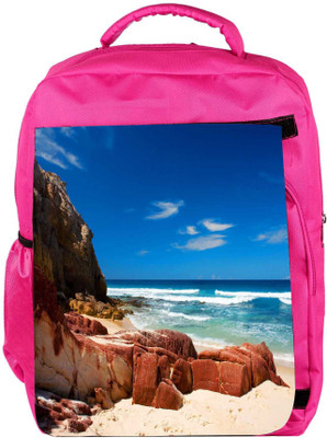 

Snoogg Eco Friendly Canvas Hot Sunny Beach Designer Backpack Rucksack School Travel Unisex Casual Canvas Bag Bookbag Satchel 5 L Backpack(Pink)