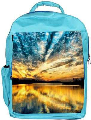 

Snoogg Eco Friendly Canvas Desktop Nature Designer Backpack Rucksack School Travel Unisex Casual Canvas Bag Bookbag Satchel 5 L Backpack(Blue)