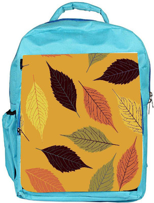 

Snoogg Eco Friendly Canvas Seamless Pattern With Leaf Backpack Rucksack School Travel Unisex Casual Canvas Bag Bookbag Satchel 5 L Backpack(Blue)