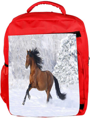 

Snoogg Eco Friendly Canvas Running Horse Designer Backpack Rucksack School Travel Unisex Casual Canvas Bag Bookbag Satchel 5 L Backpack(Red)