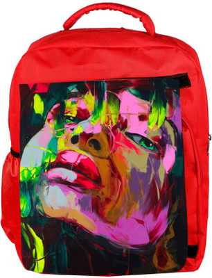 

Snoogg Eco Friendly Canvas Shyla Painting Backpack Rucksack School Travel Unisex Casual Canvas Bag Bookbag Satchel 5 L Backpack(Red)