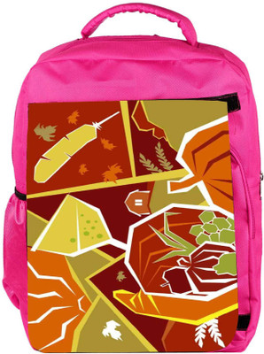 

Snoogg Eco Friendly Canvas Sunshine Cocktail 2446 Backpack Rucksack School Travel Unisex Casual Canvas Bag Bookbag Satchel 5 L Backpack(Pink)