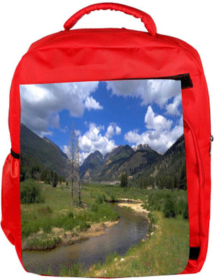 

Snoogg Eco Friendly Canvas Water Pathway Designer Backpack Rucksack School Travel Unisex Casual Canvas Bag Bookbag Satchel 5 L Backpack(Red)
