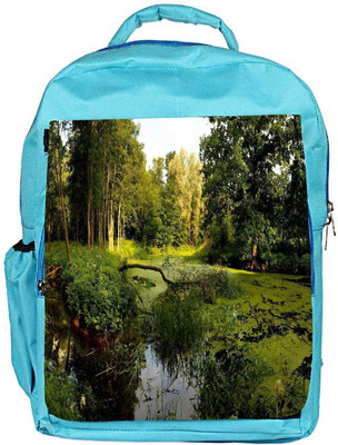 

Snoogg Eco Friendly Canvas Lake In Forest Designer Backpack Rucksack School Travel Unisex Casual Canvas Bag Bookbag Satchel 5 L Backpack(Blue)