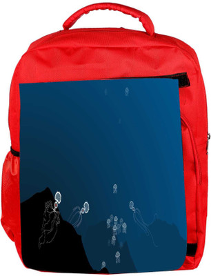 

Snoogg Eco Friendly Canvas Deep Sea Hunting Designer Backpack Rucksack School Travel Unisex Casual Canvas Bag Bookbag Satchel 5 L Backpack(Red)