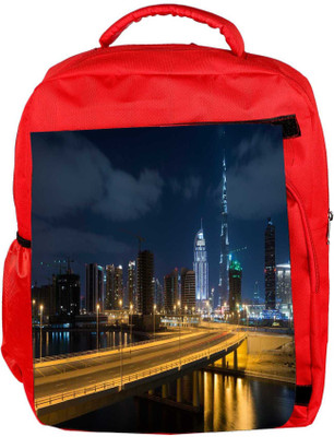 

Snoogg Eco Friendly Canvas Sealing Road Designer Backpack Rucksack School Travel Unisex Casual Canvas Bag Bookbag Satchel 5 L Backpack(Red)