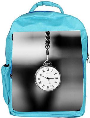 

Snoogg Eco Friendly Canvas Vintage Pocket Clock Backpack Rucksack School Travel Unisex Casual Canvas Bag Bookbag Satchel 5 L Backpack(Blue)