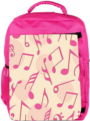 

Snoogg Eco Friendly Canvas Pink Music Designer Backpack Rucksack School Travel Unisex Casual Canvas Bag Bookbag Satchel 5 L Backpack(Pink)