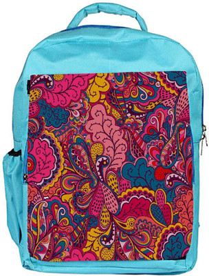 

Snoogg Eco Friendly Canvas Abstract Multicolor Leaves Designer Backpack Rucksack School Travel Unisex Casual Canvas Bag Bookbag Satchel 5 L Backpack(Blue)