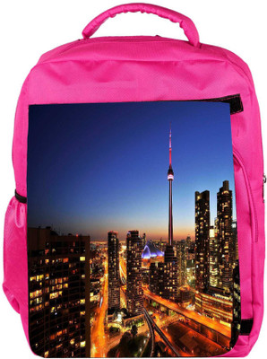 

Snoogg Eco Friendly Canvas Building Top Designer Backpack Rucksack School Travel Unisex Casual Canvas Bag Bookbag Satchel 5 L Backpack(Pink)