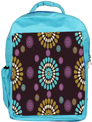 

Snoogg Eco Friendly Canvas Mixed Floral Designer Backpack Rucksack School Travel Unisex Casual Canvas Bag Bookbag Satchel 5 L Backpack(Blue)