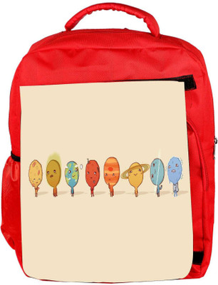 

Snoogg Eco Friendly Canvas Nine Planets Designer Backpack Rucksack School Travel Unisex Casual Canvas Bag Bookbag Satchel 5 L Backpack(Red)