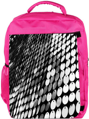 

Snoogg Eco Friendly Canvas Multiple Disc Designer Backpack Rucksack School Travel Unisex Casual Canvas Bag Bookbag Satchel 5 L Backpack(Pink)