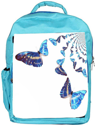 

Snoogg Eco Friendly Canvas Kaleidoscopic Butterflies Backpack Rucksack School Travel Unisex Casual Canvas Bag Bookbag Satchel 5 L Backpack(Blue)