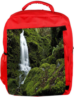 

Snoogg Eco Friendly Canvas Big Waterfall Designer Backpack Rucksack School Travel Unisex Casual Canvas Bag Bookbag Satchel 5 L Backpack(Red)