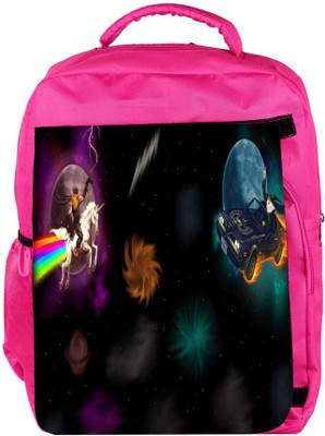 

Snoogg Eco Friendly Canvas Warrior On Unicorn 2729 Backpack Rucksack School Travel Unisex Casual Canvas Bag Bookbag Satchel 5 L Backpack(Pink)