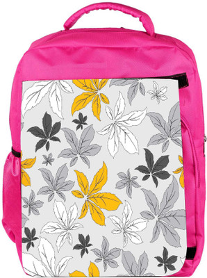 

Snoogg Eco Friendly Canvas Yellow Flower Grey Designer Backpack Rucksack School Travel Unisex Casual Canvas Bag Bookbag Satchel 5 L Backpack(Pink)