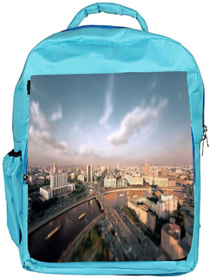 

Snoogg Eco Friendly Canvas Lake And City Designer Backpack Rucksack School Travel Unisex Casual Canvas Bag Bookbag Satchel 5 L Backpack(Blue)