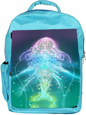 

Snoogg Eco Friendly Canvas Digital Fishy Backpack Rucksack School Travel Unisex Casual Canvas Bag Bookbag Satchel 5 L Backpack(Blue)