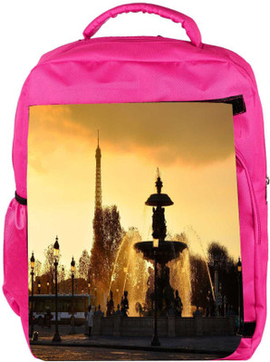 

Snoogg Eco Friendly Canvas Waterfall Pond Designer Backpack Rucksack School Travel Unisex Casual Canvas Bag Bookbag Satchel 5 L Backpack(Pink)
