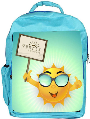 

Snoogg Eco Friendly Canvas Abstract Summer Background Backpack Rucksack School Travel Unisex Casual Canvas Bag Bookbag Satchel 5 L Backpack(Blue)
