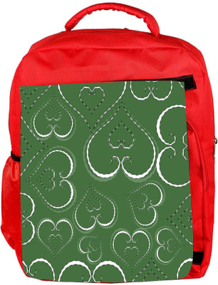 

Snoogg Eco Friendly Canvas Pink Hearts In White Designer Backpack Rucksack School Travel Unisex Casual Canvas Bag Bookbag Satchel 5 L Backpack(Red)
