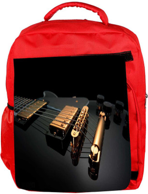 

Snoogg Eco Friendly Canvas Glod Strings Designer Backpack Rucksack School Travel Unisex Casual Canvas Bag Bookbag Satchel 5 L Backpack(Red)