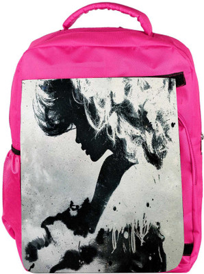 

Snoogg Eco Friendly Canvas Paint Art Backpack Rucksack School Travel Unisex Casual Canvas Bag Bookbag Satchel 5 L Backpack(Pink)