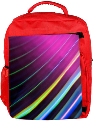 

Snoogg Eco Friendly Canvas Colour Lines Designer Backpack Rucksack School Travel Unisex Casual Canvas Bag Bookbag Satchel 5 L Backpack(Red)