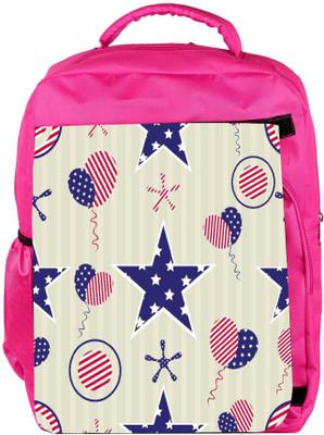 

Snoogg Eco Friendly Canvas Us Star Designer Backpack Rucksack School Travel Unisex Casual Canvas Bag Bookbag Satchel 5 L Backpack(Pink)