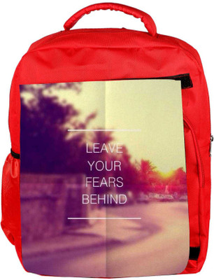 

Snoogg Eco Friendly Canvas Leave Your Fears Behind Backpack Rucksack School Travel Unisex Casual Canvas Bag Bookbag Satchel 5 L Backpack(Red)