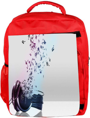 

Snoogg Eco Friendly Canvas Music Comes From The Headphones Designer Backpack Rucksack School Travel Unisex Casual Canvas Bag Bookbag Satchel 5 L Backpack(Red)