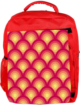 

Snoogg Eco Friendly Canvas Circular Red Pattern 2526 Backpack Rucksack School Travel Unisex Casual Canvas Bag Bookbag Satchel 5 L Backpack(Red)