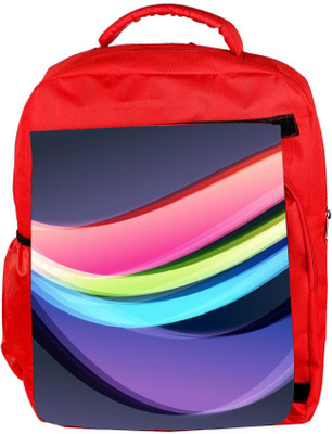 

Snoogg Eco Friendly Canvas Abstract Bright Colors Creative Designer Backpack Rucksack School Travel Unisex Casual Canvas Bag Bookbag Satchel 5 L Backpack(Red)