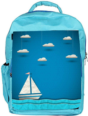 

Snoogg Eco Friendly Canvas Sailing Boat And Clouds Backpack Rucksack School Travel Unisex Casual Canvas Bag Bookbag Satchel 5 L Backpack(Blue)