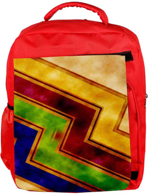 

Snoogg Eco Friendly Canvas Storm Wave 2389 Backpack Rucksack School Travel Unisex Casual Canvas Bag Bookbag Satchel 5 L Backpack(Red)
