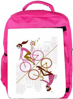

Snoogg Eco Friendly Canvas Mirror Cycling 2557 Backpack Rucksack School Travel Unisex Casual Canvas Bag Bookbag Satchel 5 L Backpack(Pink)