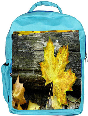 

Snoogg Eco Friendly Canvas Yellow Leaf Designer Backpack Rucksack School Travel Unisex Casual Canvas Bag Bookbag Satchel 5 L Backpack(Blue)