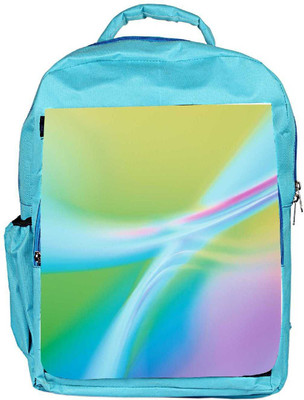 

Snoogg Eco Friendly Canvas Multicolor Waves Designer Backpack Rucksack School Travel Unisex Casual Canvas Bag Bookbag Satchel 5 L Backpack(Blue)