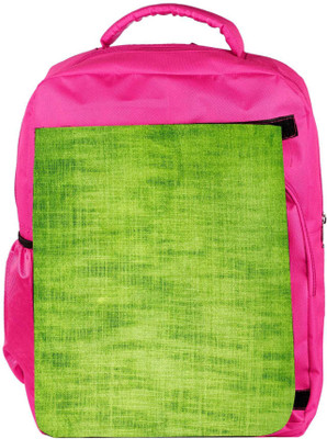 

Snoogg Eco Friendly Canvas Green Fabric Texture Designer Backpack Rucksack School Travel Unisex Casual Canvas Bag Bookbag Satchel 5 L Backpack(Pink)