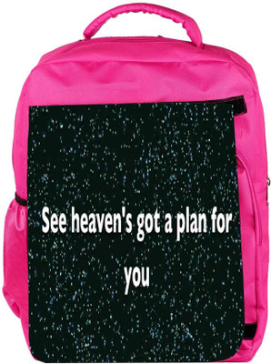 

Snoogg Eco Friendly Canvas See Heaven'S Got A Plan For You Backpack Rucksack School Travel Unisex Casual Canvas Bag Bookbag Satchel 5 L Backpack(Pink)