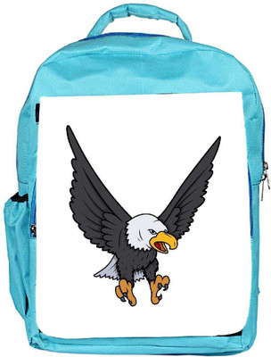 

Snoogg Eco Friendly Canvas Bald Eagle Vector Illustration Backpack Rucksack School Travel Unisex Casual Canvas Bag Bookbag Satchel 5 L Backpack(Blue)