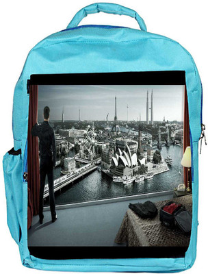 

Snoogg Eco Friendly Canvas Australia Designer Backpack Rucksack School Travel Unisex Casual Canvas Bag Bookbag Satchel 5 L Backpack(Blue)